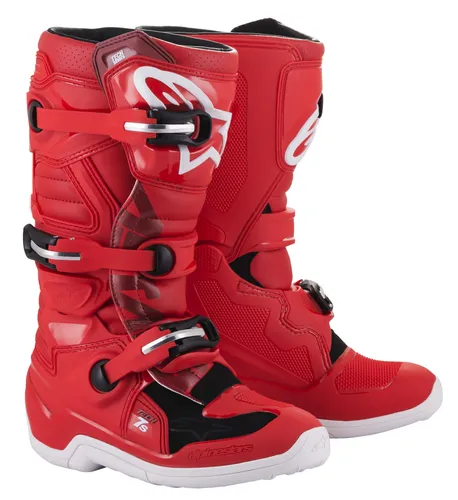 Alpinestars Youth Tech 7S Boots Youth 4 6 7 8 Black Gray Red Yellow White Rainbow 76