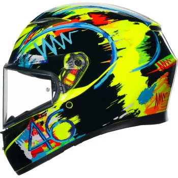 AGV Adult K3 Rossi Winter 2019 Helmet Full Face | S M L XL 2XL | Multi