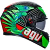 AGV Adult K3 Kamaleon Helmet Full Face | S M L XL 2XL | Black Green Red