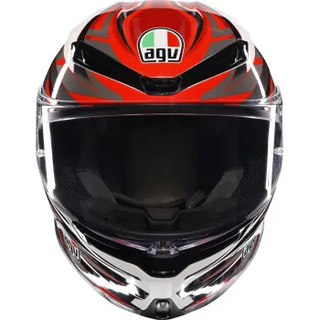 AGV Adult K6 S Reeval Helmet Full Face | XL 2XL | Gray Red White 7