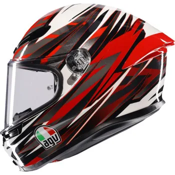 AGV Adult K6 S Reeval Helmet Full Face | XL 2XL | Gray Red White 6