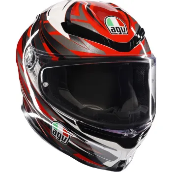 AGV Adult K6 S Reeval Helmet Full Face | XL 2XL | Gray Red White 5