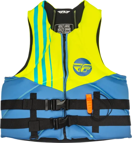 Fly Racing Neoprene Floatation Vest Black Blue Hi Viz Teal Gray Orange Red Adult XS S M L XL 2XL 3XL 49