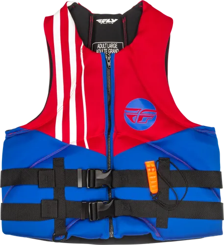 Fly Racing Neoprene Floatation Vest Black Blue Hi Viz Teal Gray Orange Red Adult XS S M L XL 2XL 3XL 17