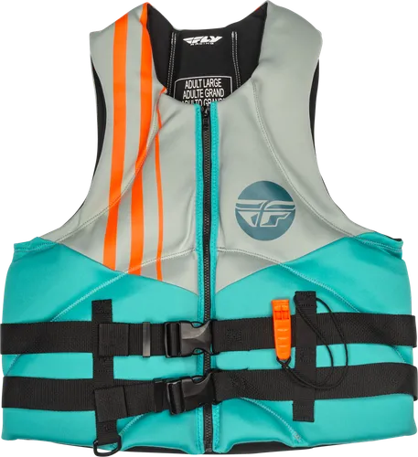 Fly Racing Neoprene Floatation Vest Black Blue Hi Viz Teal Gray Orange Red Adult XS S M L XL 2XL 3XL 51