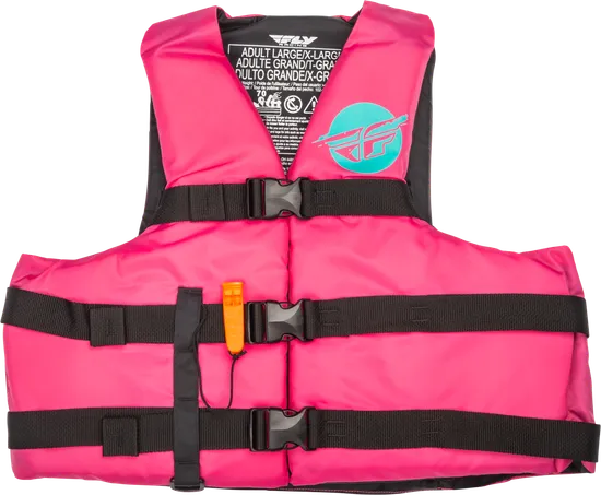 Fly Racing Nylon Flotation Vest Red White Green Yellow Gray Black Pink Teal Adult XS S M L XL 2XL 3XL 9