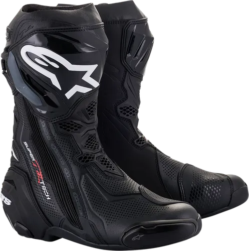 Alpinestars Supertech R Vented Boots Adult 10.5 11.5 12 12.5 4 5 6 6.5 7.5 8 9 9.5 Black White Gray Blue Fluorescent Yellow Red Orange Fluorescent Red 12