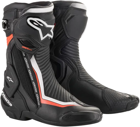 Alpinestars SMX Plus Boots Adult 10.5 11.5 12 12.5 3.5 5 6 6.5 7.5 8 9 9.5 Black White Red 31