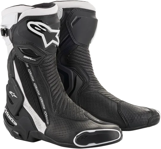Alpinestars SMX Plus Vented Boots Adult 10.5 11.5 12 12.5 3.5 5 6 6.5 7.5 8 9 9.5 Black White Red Yellow 37