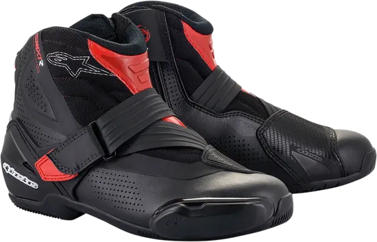 Alpinestars SMX1-R V2 Vented Boots Adult 10.5 11.5 12 12.5 13.5 14 5 6 6.5 7.5 8 9 9.5 Black White Red 16