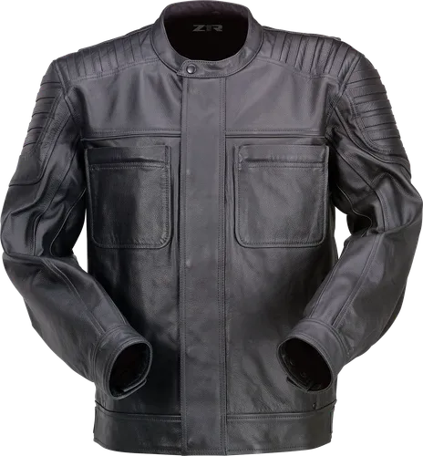 Z1R Adult Men Widower Leather Jacket S M L XL 2XL 3XL 4XL 5XL Black