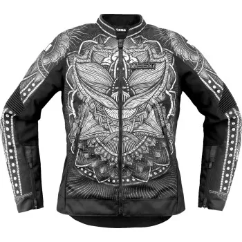 Icon Adult Women Womens Overlord3 Noble CE Jacket XS S M L XL 2XL Black White