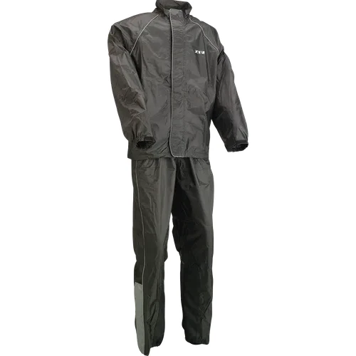 Z1R Adult Men 2-Piece Rainsuit S M L XL 2XL 3XL 4XL Black Orange Hi Viz 17