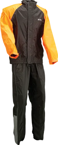 Z1R Adult Men 2-Piece Rainsuit S M L XL 2XL 3XL 4XL Black Orange Hi Viz 39