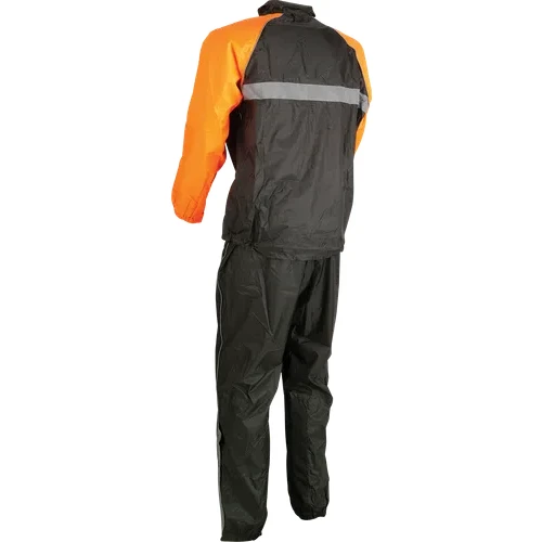 Z1R Adult Men 2-Piece Rainsuit S M L XL 2XL 3XL 4XL Black Orange Hi Viz 24
