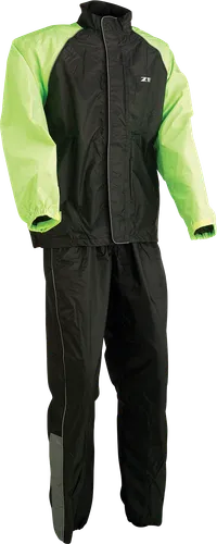 Z1R Adult Men 2-Piece Rainsuit S M L XL 2XL 3XL 4XL Black Orange Hi Viz 23