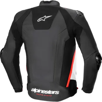 Alpinestars Adult Men Missile v3 Leather Jacket 38 40 42 44 46 48 50 Black White Red 28