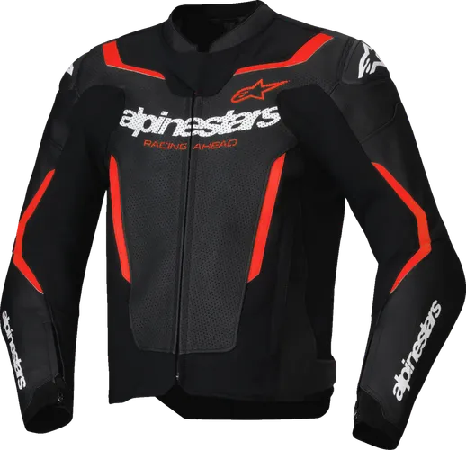 Alpinestars Adult Men GP Force v2 Airflow Leather Jacket 38 40 42 44 46 48 50 Black White Red Yellow 5