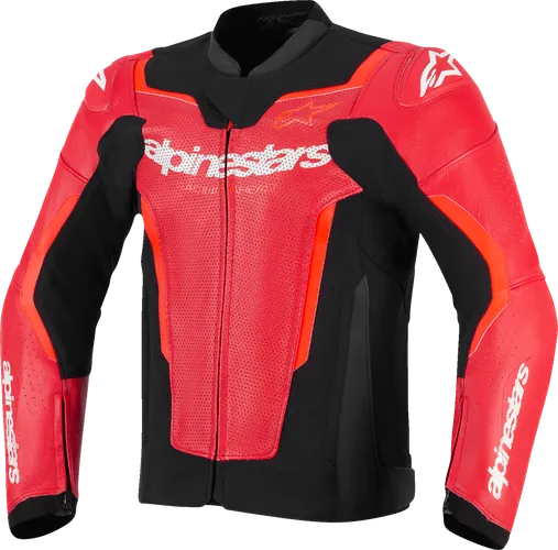 Alpinestars Adult Men GP Force v2 Airflow Leather Jacket 38 40 42 44 46 48 50 Black White Red Yellow 16
