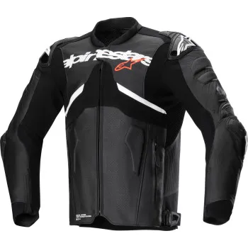 Alpinestars Adult Men Atem v5 Leather Jacket 38 40 42 44 46 48 50 Black White 27