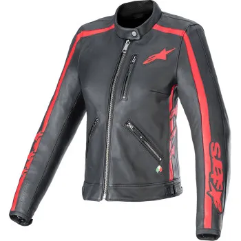 Alpinestars Adult Women Stella Dyno Leather Jacket XS S M L XL 2XL Black Gray Red 17