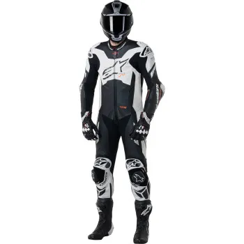 Alpinestars Adult Men GP Plus v4 Sprint 1pc Leather Suit 38 40 42 44 46 48 50 52 Black White Red 12
