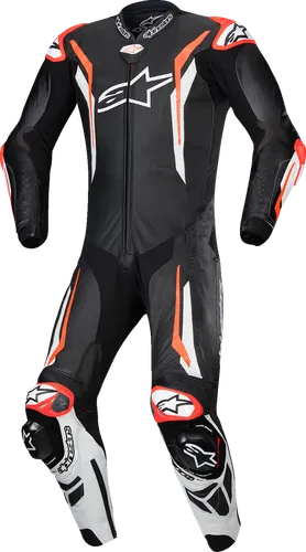 Alpinestars Adult Men GP Tech v5 1pc Leather Suit 38 40 42 44 46 48 Black White Red Yellow 24