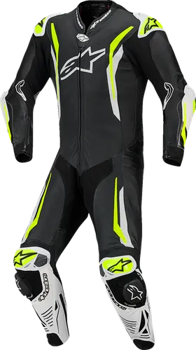 Alpinestars Adult Men GP Tech v5 1pc Leather Suit 38 40 42 44 46 48 Black White Red Yellow 10