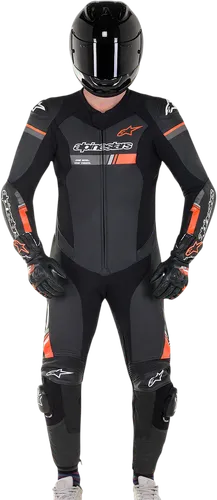 Alpinestars Adult Men GP Force Chaser 1pc Leather Suit 38 40 42 44 46 48 50 Black Red White Yellow 10