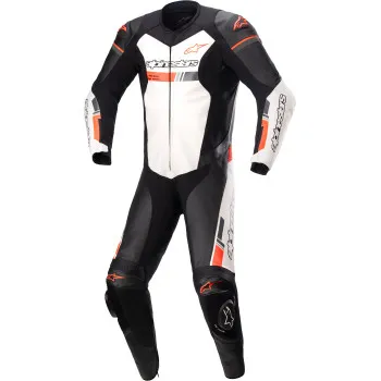 Alpinestars Adult Men GP Force Chaser 1pc Leather Suit 38 40 42 44 46 48 50 Black Red White Yellow 11