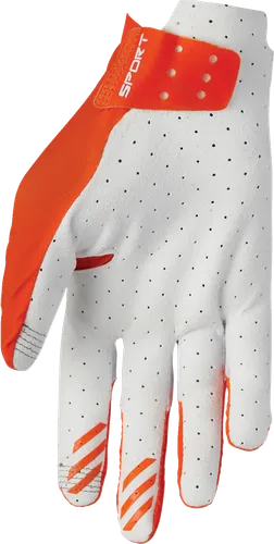 Thor Sportmode Vented Gloves Adult XS S M L XL 2XL White Orange 13