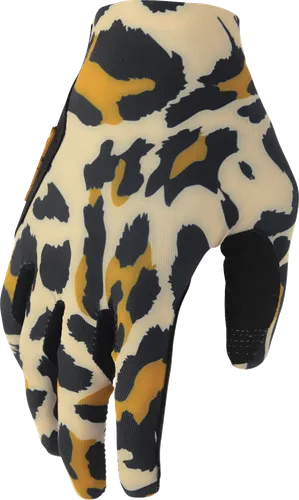 Thor Womens Sportmode Cheetah Gloves Adult S M L XL Black Brown 6