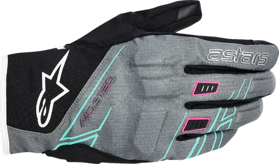 Alpinestars Stella Moblast WP Gloves Adult XS S M L XL 2XL Black White Gray Aqua 9