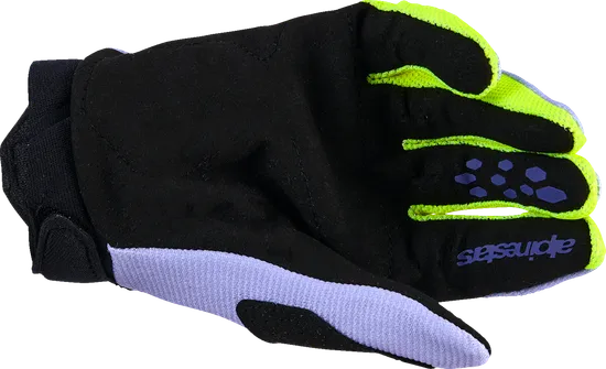 Alpinestars Youth Full Bore V2 Gloves Youth 3XS 2XS XS S M L Purple Fluorescent Yellow Black Yellow 6