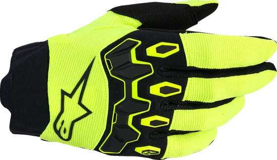 Alpinestars Youth Full Bore V2 Gloves Youth 3XS 2XS XS S M L Purple Fluorescent Yellow Black Yellow 13