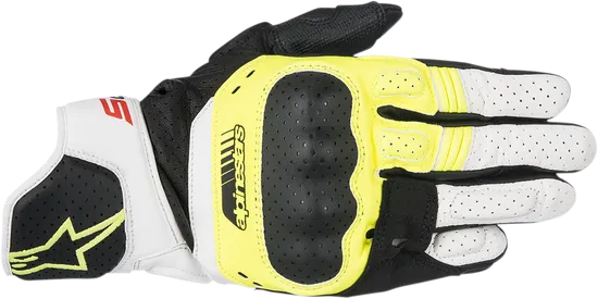 Alpinestars SP-5 Leather Gloves Adult S M L XL 2XL 3XL Black White Red Yellow 22