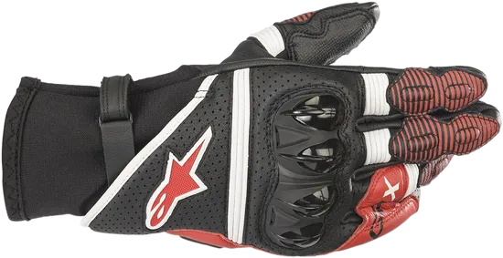 Alpinestars GPX V2 Gloves Adult XL 2XL 3XL Black White Red 12