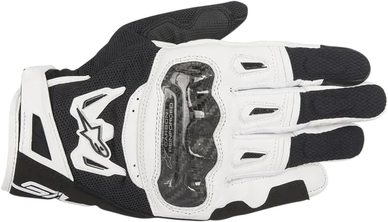 Alpinestars SMX-2 Air Carbon V2 Leather Gloves Adult S M L XL 2XL 3XL Black White Fluorescent Yellow Red 12