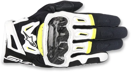 Alpinestars SMX-2 Air Carbon V2 Leather Gloves Adult S M L XL 2XL 3XL Black White Fluorescent Yellow Red 17