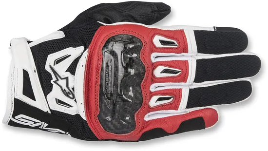 Alpinestars SMX-2 Air Carbon V2 Leather Gloves Adult S M L XL 2XL 3XL Black White Fluorescent Yellow Red 30