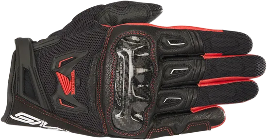 Alpinestars Honda SMX-2 Air Carbon V2 Gloves Adult S M L XL 2XL 3XL Black Red 3