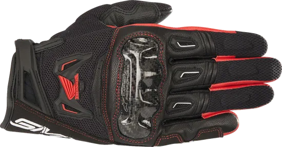 Alpinestars Honda SMX-2 Air Carbon V2 Gloves Adult S M L XL 2XL 3XL Black Red 9