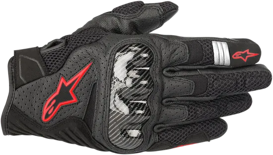 Alpinestars SMX-1 Air Carbon V2 Gloves Adult S M L XL 2XL 3XL Black Red Fluorescent Yellow White 17