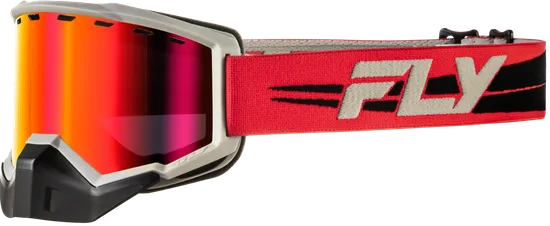 Fly Racing Green Black White Pink Charcoal Orange Red Yellow Blue Adult Youth Focus Snow Goggle Dual Gold Mirror Clear Red Yellow Blue Smoke 10