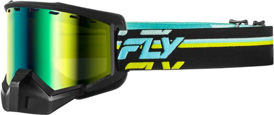 Fly Racing Green Black White Pink Charcoal Orange Red Yellow Blue Adult Youth Focus Snow Goggle Dual Gold Mirror Clear Red Yellow Blue Smoke 12