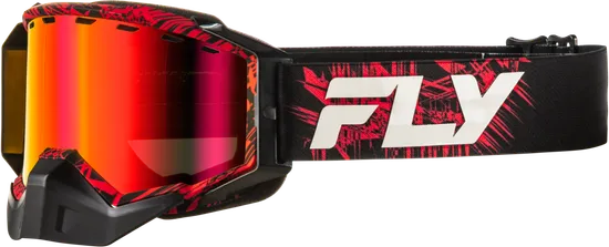 Fly Racing Red Gray Yellow Pink Black Blue White Green Purple Tan Adult Zone Snow Goggle Dual Red Mirror Green Pink Blue Purple 2