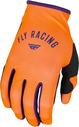 Fly Racing Lite Gloves Adult Youth XS S M L XL 2XL 3XL Orange Purple Navy Cream Black Gray White Blue Red Grey Aqua Green Teal Pink 5