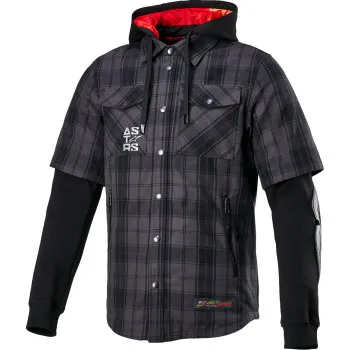 Alpinestars Adult Men MO.ST.EQ Tartan Jacket S M L XL 2XL 3XL 4XL Black Red Gray 16