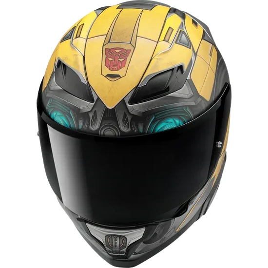 HJC Adult F71 Hasbro Bumblebee Helmet Full Face | S M L XL 2XL | Gray Yellow 4