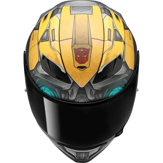 HJC Adult F71 Hasbro Bumblebee Helmet Full Face | S M L XL 2XL | Gray Yellow 5